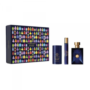 Set Nước Hoa Versace Pour Homme Dylan Blue 3pcs - Spring Set 2021 ( EDT 100ml & EDT 10ml & Lăn Khử Mùi 75ml )