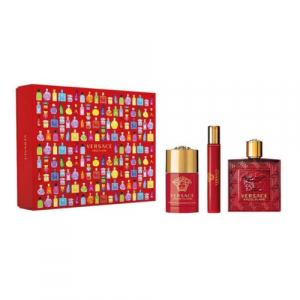 Set Nước Hoa Versace Eros Flame 3pcs - Spring Set 2021 ( EDP 100ml & EDP 10ml & Lăn khử mùi 75ml )